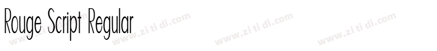 Rouge Script Regular字体转换
